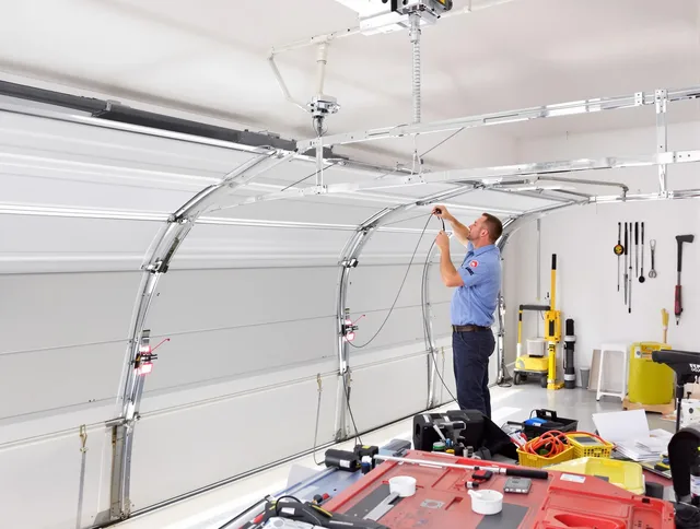 Garage door cable repair service by Wilton Garage Door Repair in Wilton