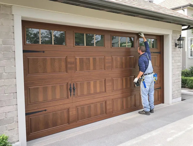 Custom garage door showcase by Wilton Garage Door Repair in Wilton
