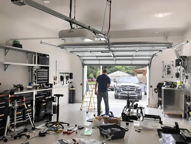 Garage door opener installation by Wilton Garage Door Repair in Wilton