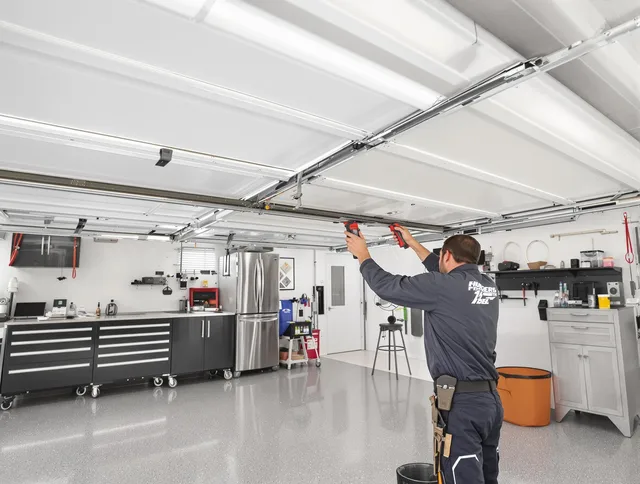 Overhead garage door repair service by Wilton Garage Door Repair in Wilton