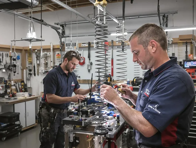 Garage door spring repair service by Wilton Garage Door Repair in Wilton